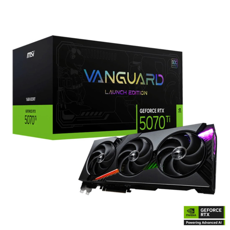 Msi GeForce RTX™ 5070 Ti 16G VANGUARD SOC LAUNCH EDITION Graphics Card - كرت الشاشة